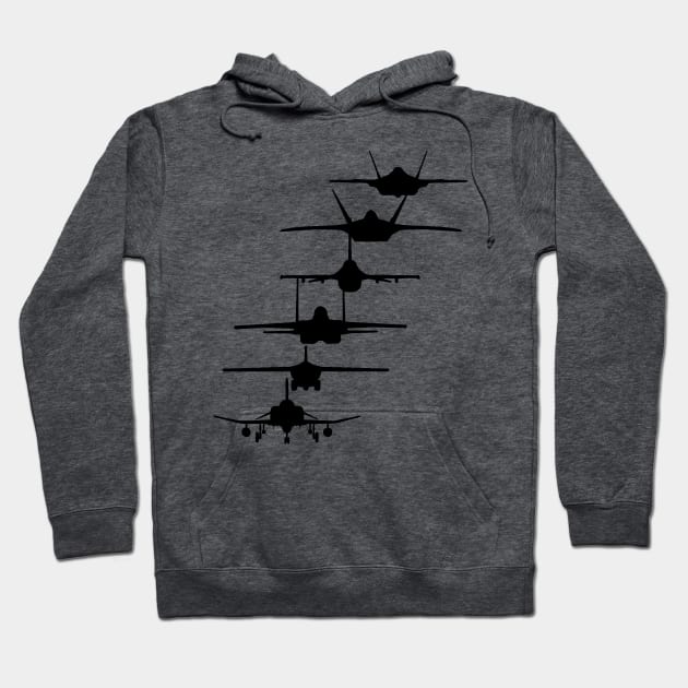 Air Force Fighter Jets Hoodie by Sneek661